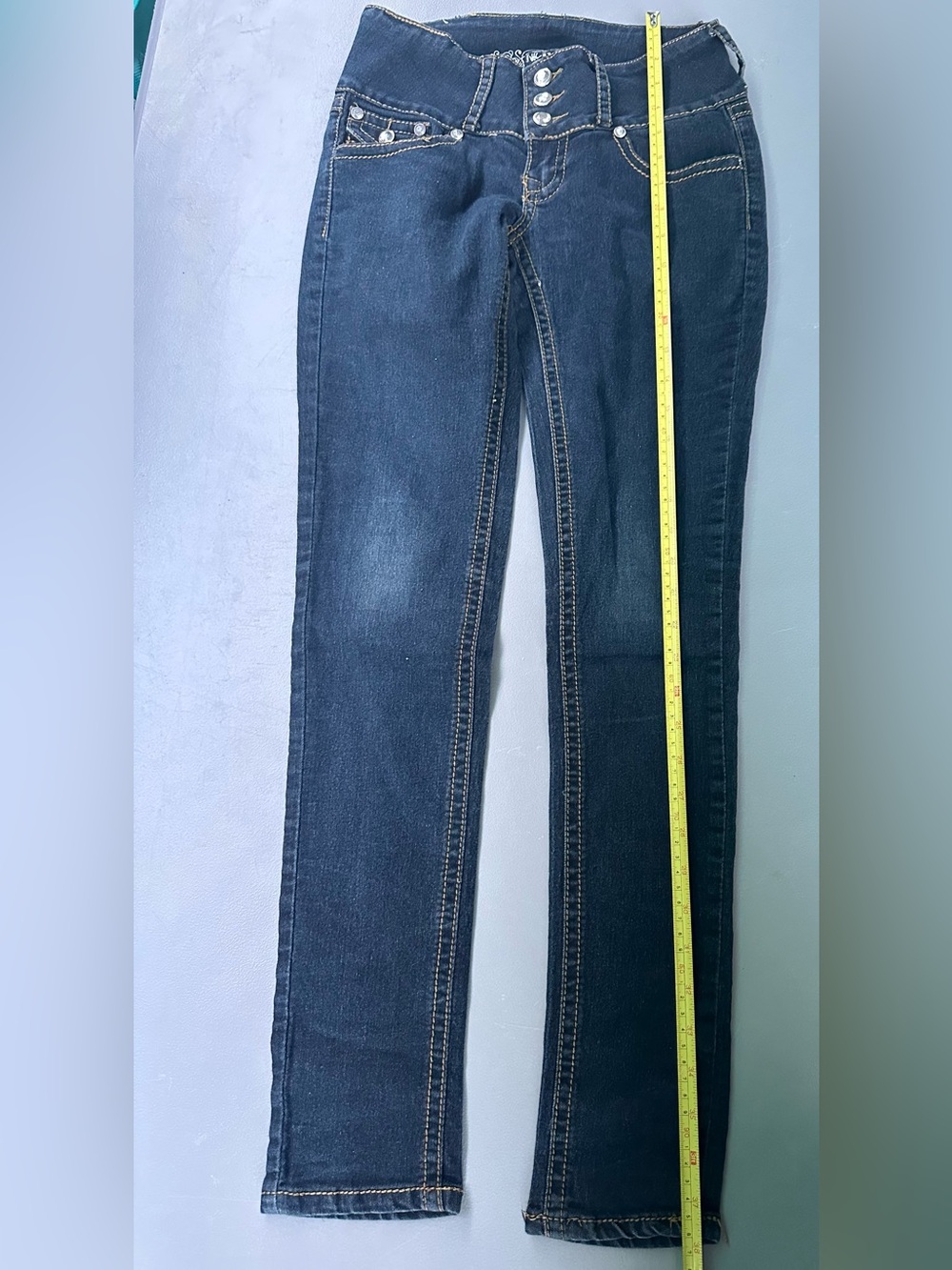 Brand FIVE low rise bootcut jeans with silver detailing